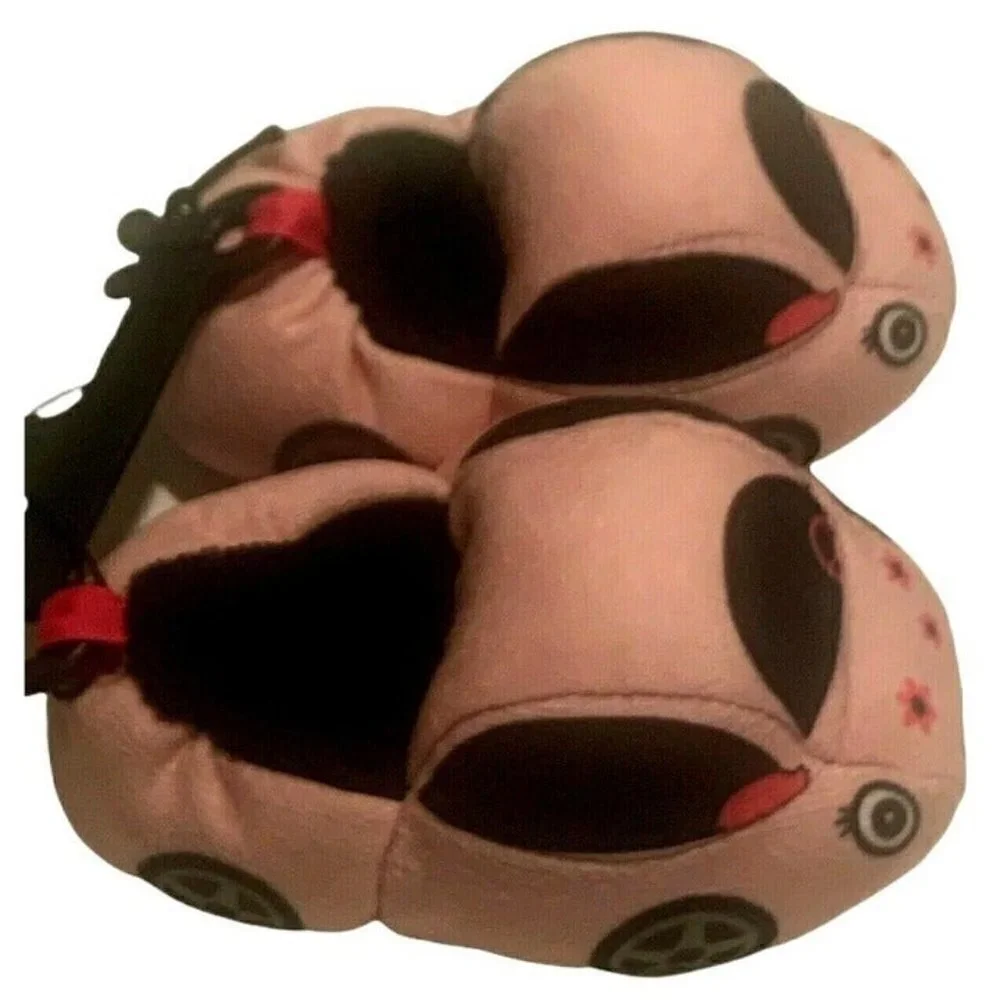 Wonder Nation Infant Girls Racecar Slippers Size 2 Pink